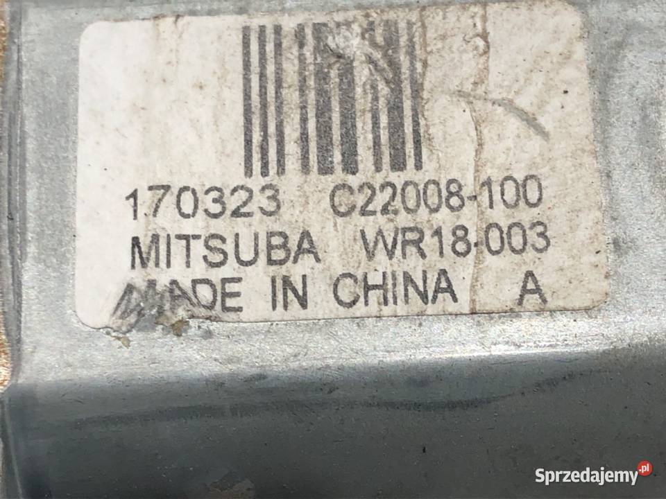 PODNOŚNIK SZYBY PRAWY PRZÓD RENAULT KADJAR Mechanizmy opuszczania szyb