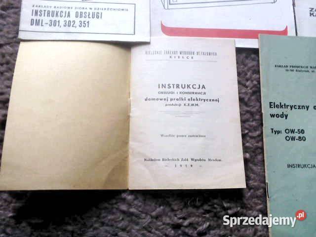 Instrukcje obsługi i schematy z PRL Zakopane