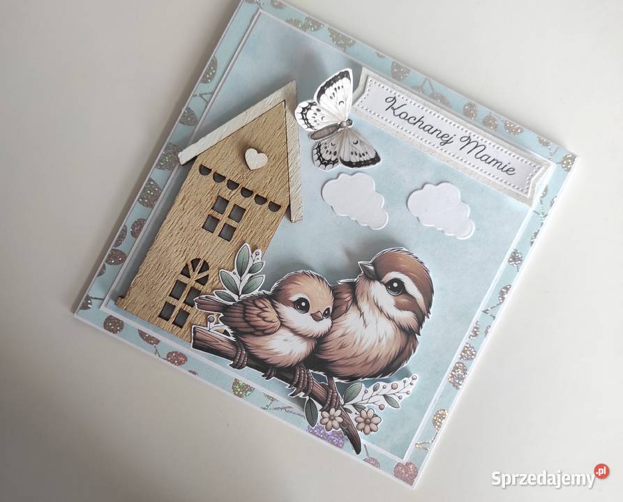 Kartka ręcznie robiona Mamy Dzień Matki Łódź