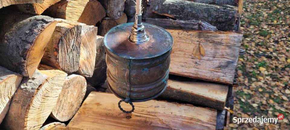 Lampa wisząca LOFT Industrialna Unikat z miedzi Wierzbica