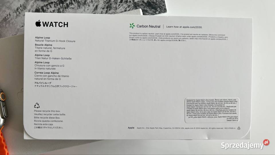 Apple Watch Ultra 2 TitaniumTan Alpine Loop M Konstancin-Jeziorna