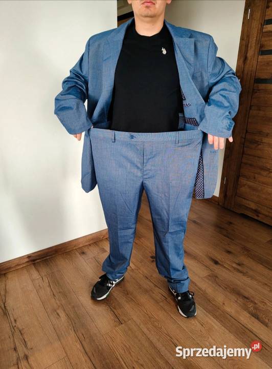 Garnitur męski niebieski 64 7XL Bonprix nowy
