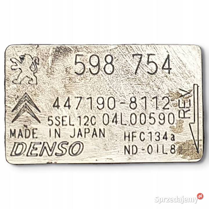 SPRĘŻARKA KLIMATYZACJI Peugeot 308 16 VTI 598754 Chełm