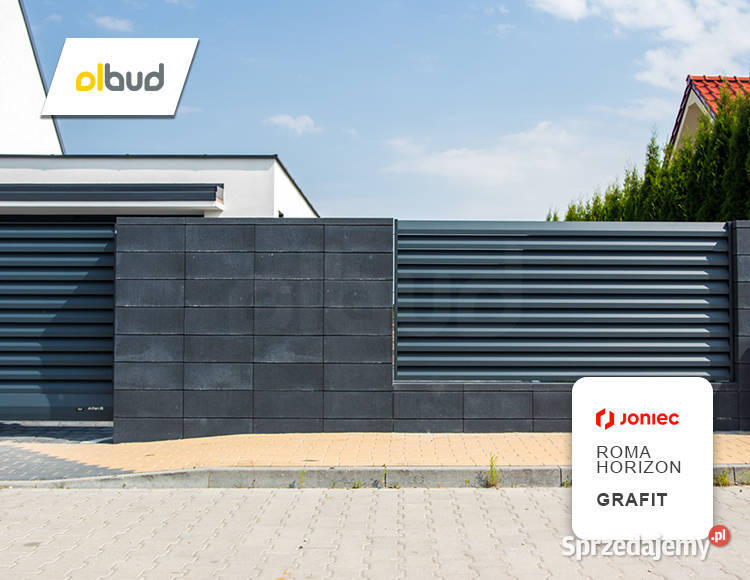 Bloczek ogrodzeniowy gładki ROMA HORIZON Grafit pomorskie Gdańsk
