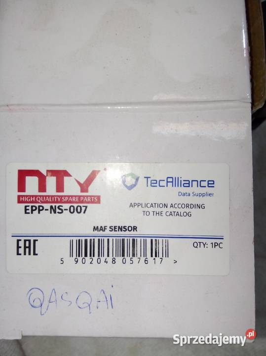 Maf sensor Nissan Qashqai J10 czujnik przepływu 200000km Kolbuszowa