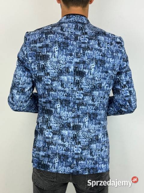 GIOVANNI PERA Marynarka męska D628 niebieska w Ostrów Wielkopolski