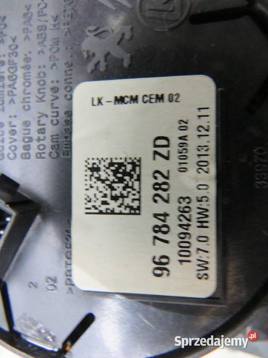 PRZEŁĄCZNIK TRYBU JAZDY PEUGEOT 2008 96784282ZD osobowe