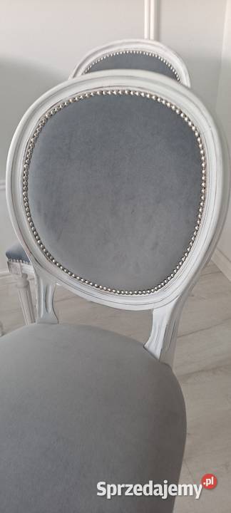 Stylowe szare krzesło Medalion Shabby Chic zachodniopomorskie Szczecin