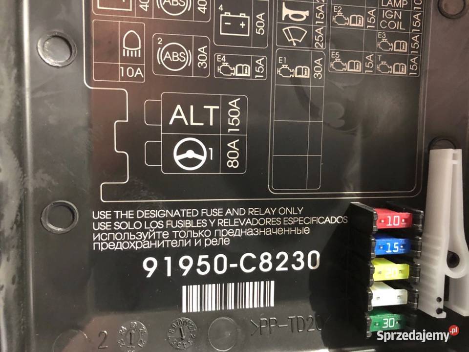 SKRZYNKA BEZPIECZNIKÓW HYUNDAI i20 II 91950C8280 podkarpackie