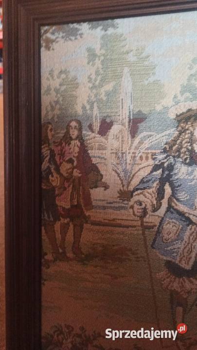 Gobelin w ramach obraz Scena dworska Haft Gdańsk