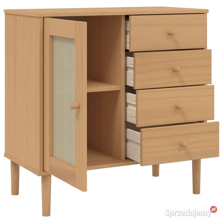 Szafka SENJA imitacja rattanu brązowa 80x40x80 Warszawa