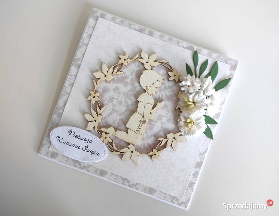 Kartka w pudełku ręcznie robiona Pamiątka Łódź