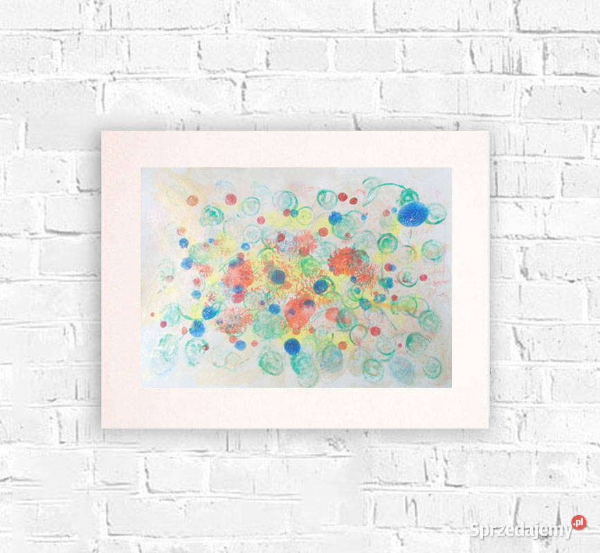 nowoczesny rysunek do loftu abstrakcja obraz a3 wielokolorowy Dekoracje i ozdoby Wyposażenie wnętrz Gdańsk
