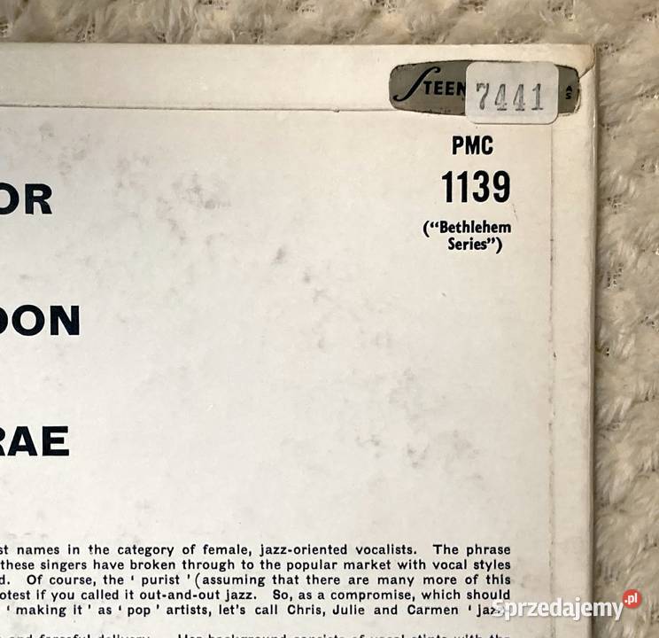 Chris Connor Julie London Carmen McRae Triple Szczecin