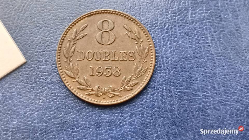 Stare monety 8 doubles 1938 Guernsey podkarpackie Lesko