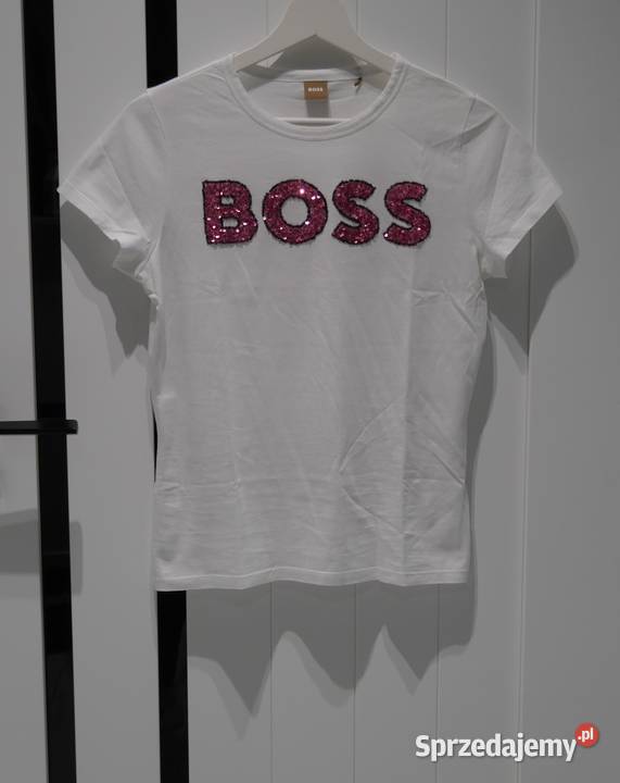 Boss piękna koszulka cekiny 36 S