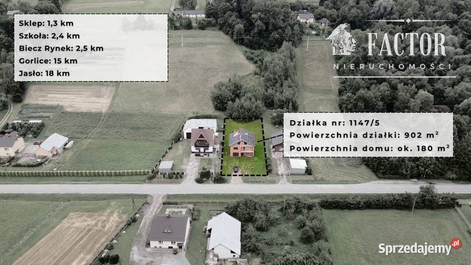 Biecz dom wolnostojący 694S mieszkalny sprzedam