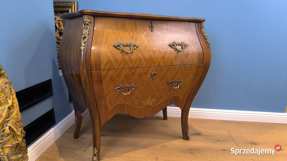 Piękna funkcjonalna intarsjowana komoda Łódź