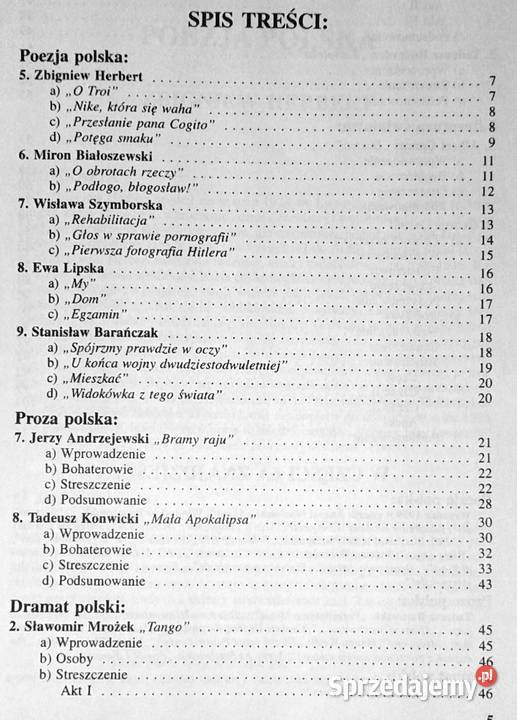 Ściąga 6b Polska literatura współczesna 1956 Pozostałe