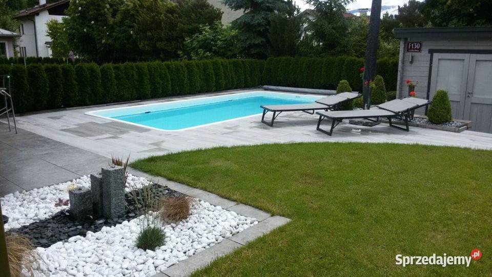 Basen ogrodowy poliestrowy ZESTAW 825x325x155m sprzedam