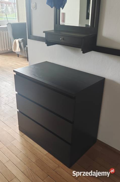 Komoda Malm Ikea 80 czarnobrązowa Warszawa