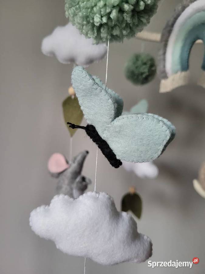 Karuzela do łóżeczka z filcu miętowa Częstochowa