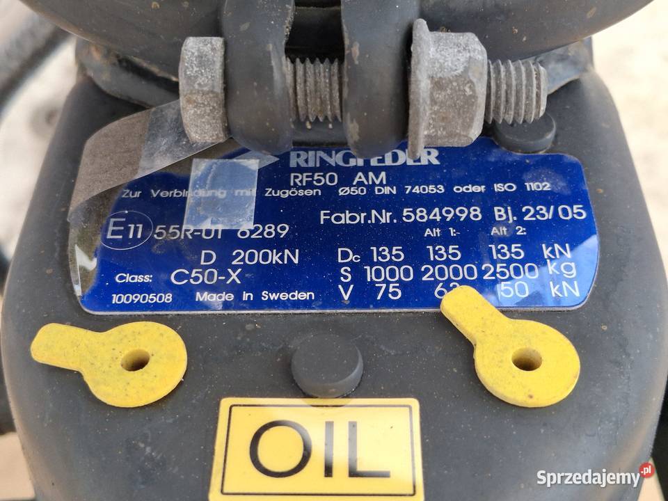 RINGFEDER SPRZĘG ZACZEP HAK AUTOMATYCZNY C50X FI Bieleń