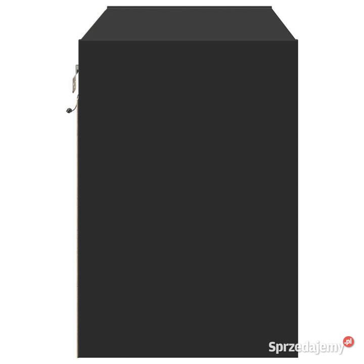Ścienna szafka TV z LED czarna 80x31x45 WM852286 mazowieckie Warszawa sprzedam