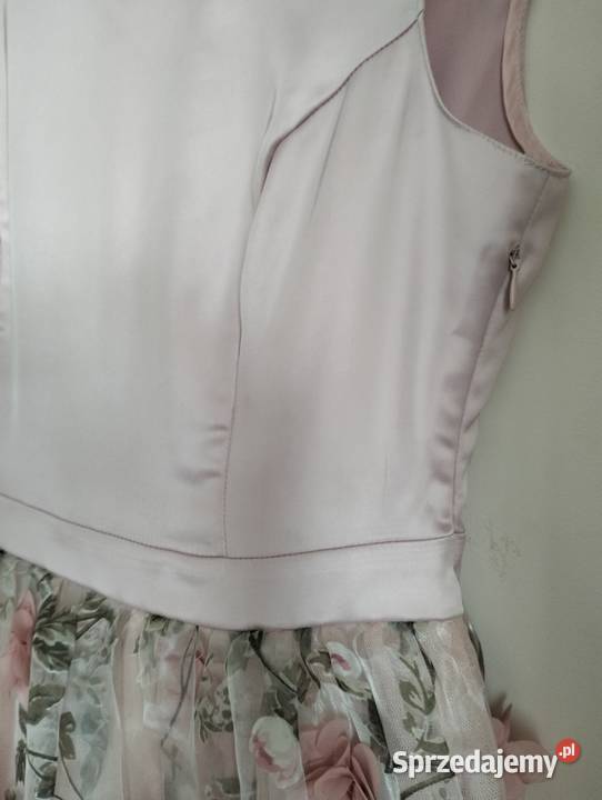 MOHITO 36S sukienka RÓŻ halka tiul organza Warszawa