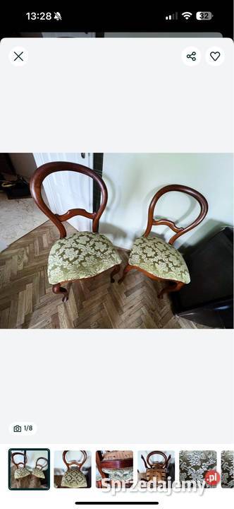 Trzy krzesła do jadalni w stylu Ludwik Filip Gdańsk sprzedam