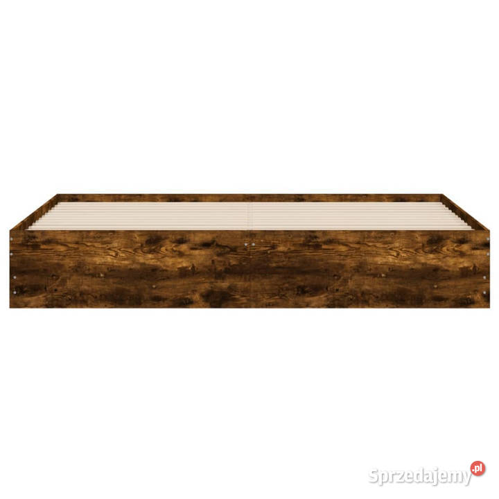 Rama łóżka z szufladami przydymiony dąb 160x200