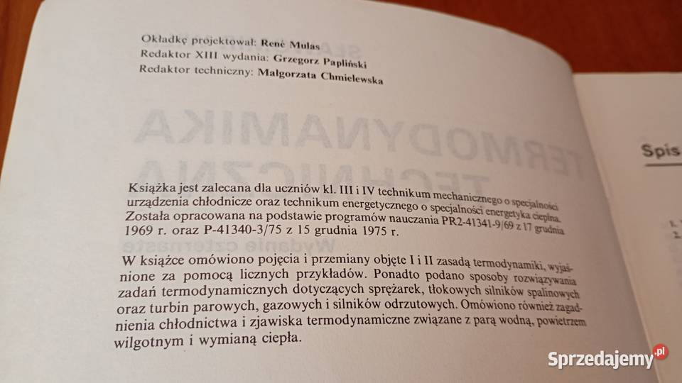 Termodynamika techniczna Sławomir Wilk 1996 wyd Podręczniki Gdańsk