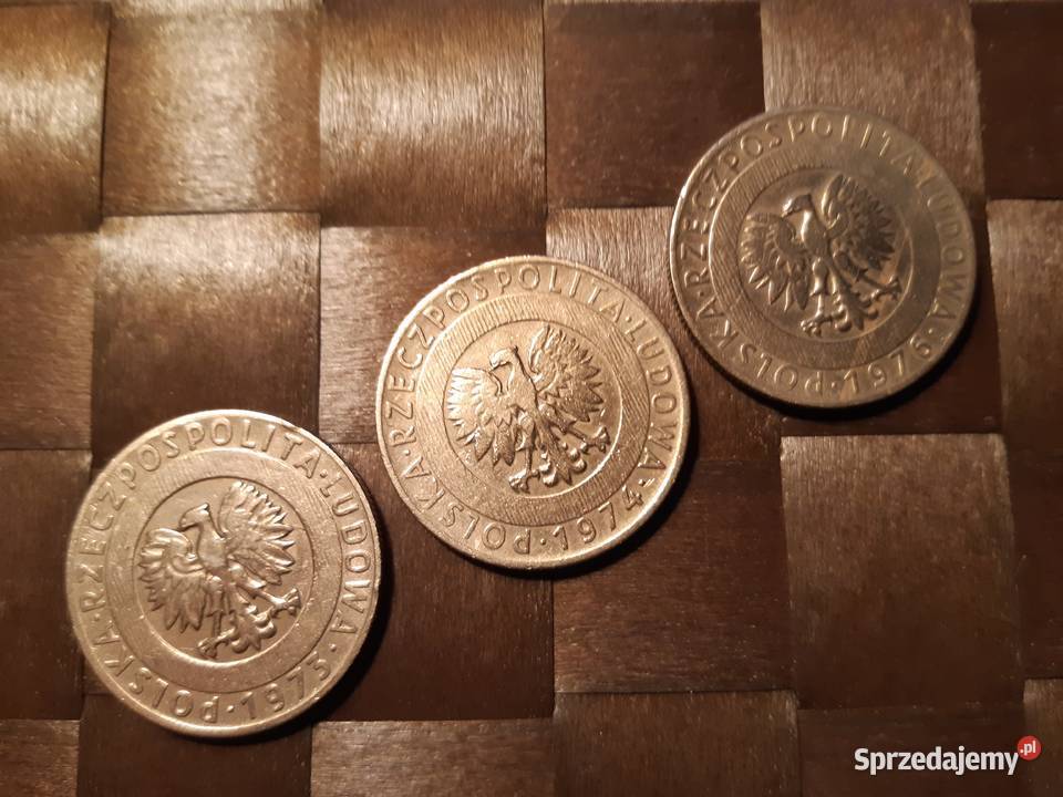 3 Monety z PRLu 20 Wieżowiec i kłosy197319741976 Pruszków sprzedam