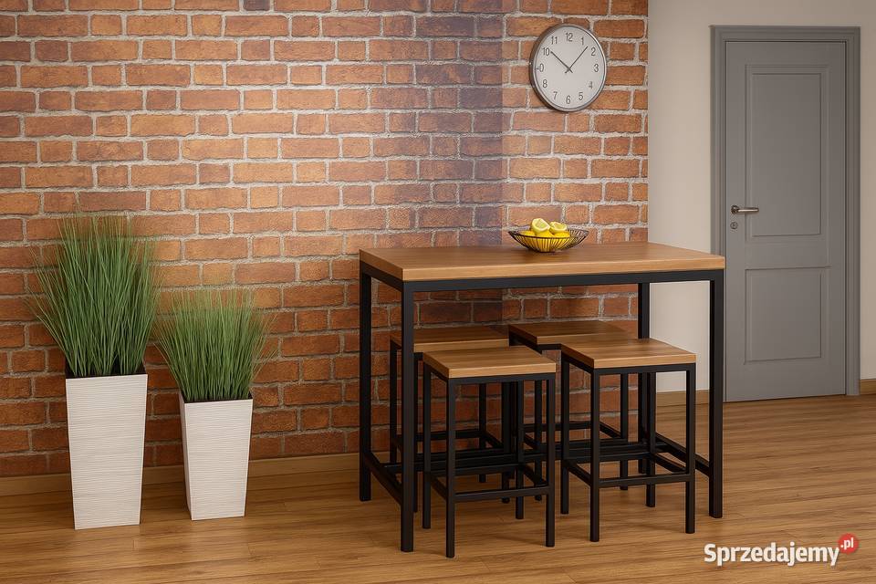 Komplet Barowy LOFT Zestaw Stół Krzesła 100 Lite opolskie Opole