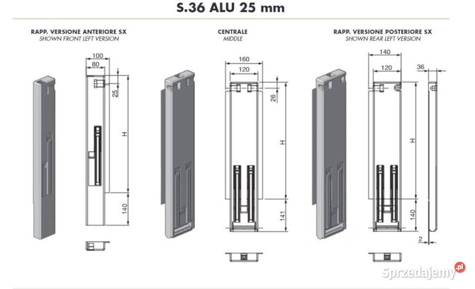 Słupek S36W do burty 1000mm ŚR wypinany Pozostałe Przysieka Polska sprzedam