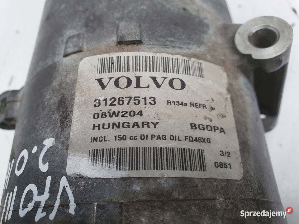 SPRĘŻARKA KLIMATYZACJI Volvo V70 III 20 16V osobowe Chełm