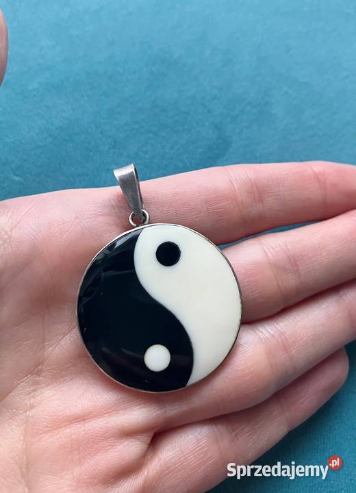Nowy srebrny wisiorek zawieszka yin yang srebro Nisko sprzedam