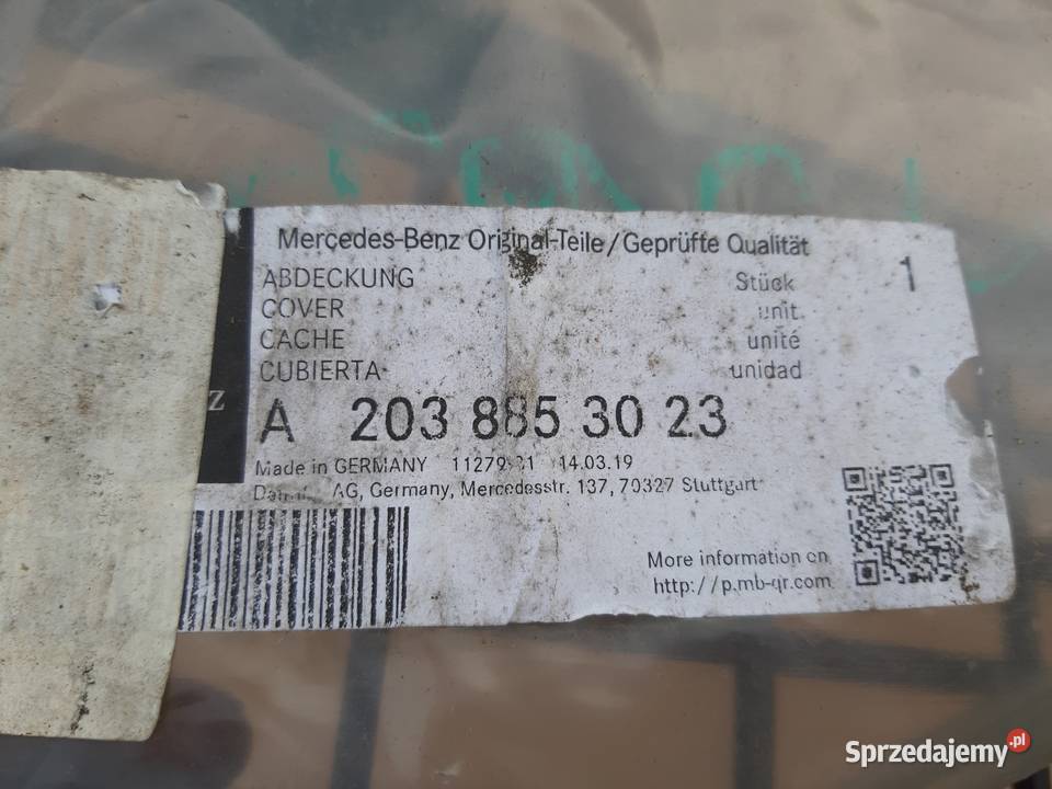 MERCEDES CKLASA W203 COUPE KRATKA ZDERZAKA osobowe Zderzaki