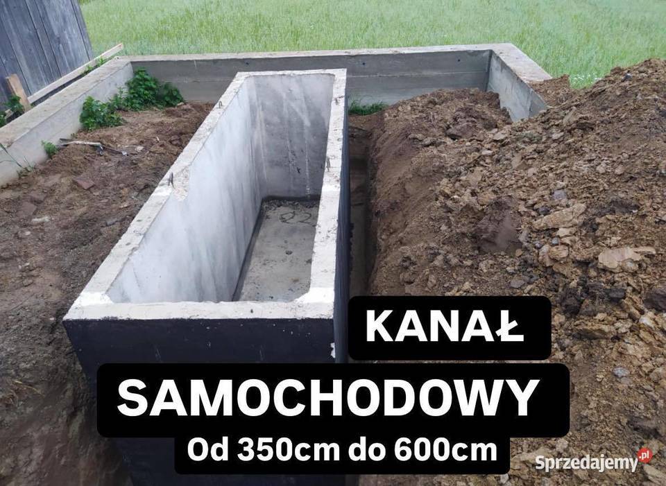 Szambo Betonowe Zbiornik Kanał Samochodowy NISKO