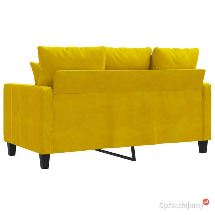 Sofa 2osobowa żółta 120 tapicerowana aksamitem mazowieckie