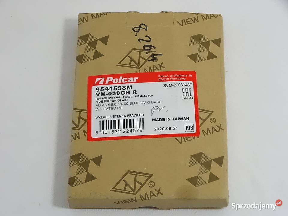 Wkład lusterka AUDI A3 A4 A6 A8 9402 prawy nowy Rok produkcji 2020 Biłgoraj sprzedam