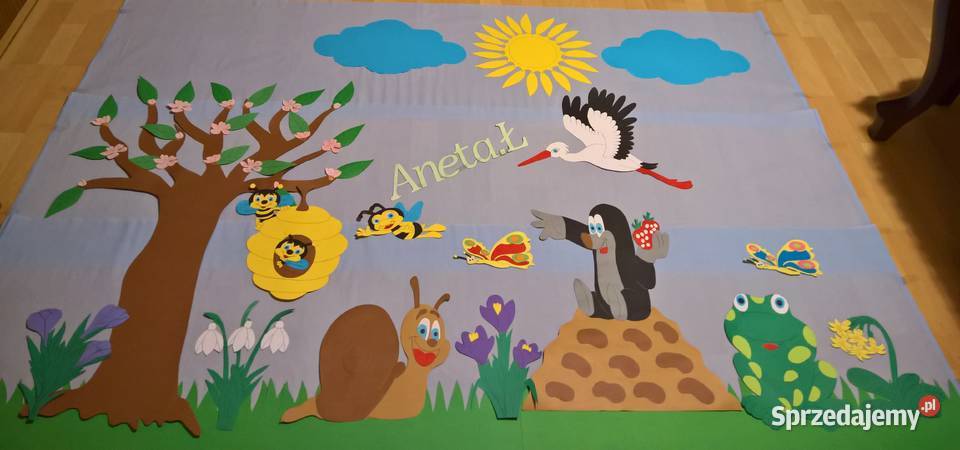 Dekoracje wiosenne wielkoformatowe z brystolu Ryki