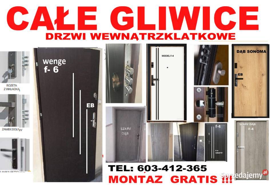 Drzwi zewnętrzne ocieplone metalowe Gliwice sprzedam