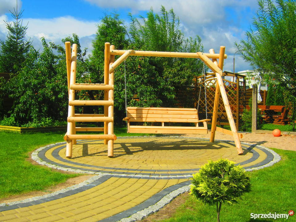 Meble ogrodowe barowe drewniane huśtawkiTran 100 Chojnice