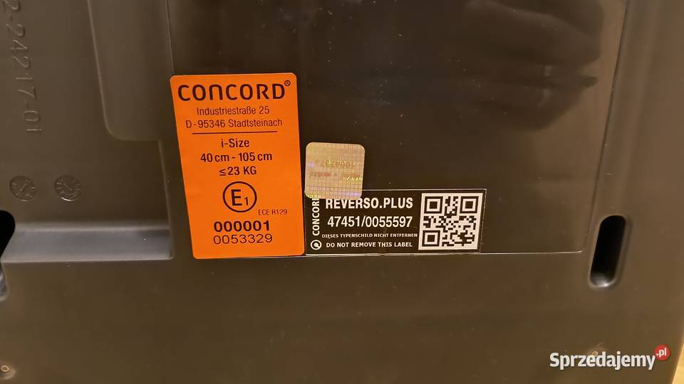 Fotelik CONCORD Reverso ISOFIX iSize ECE R129