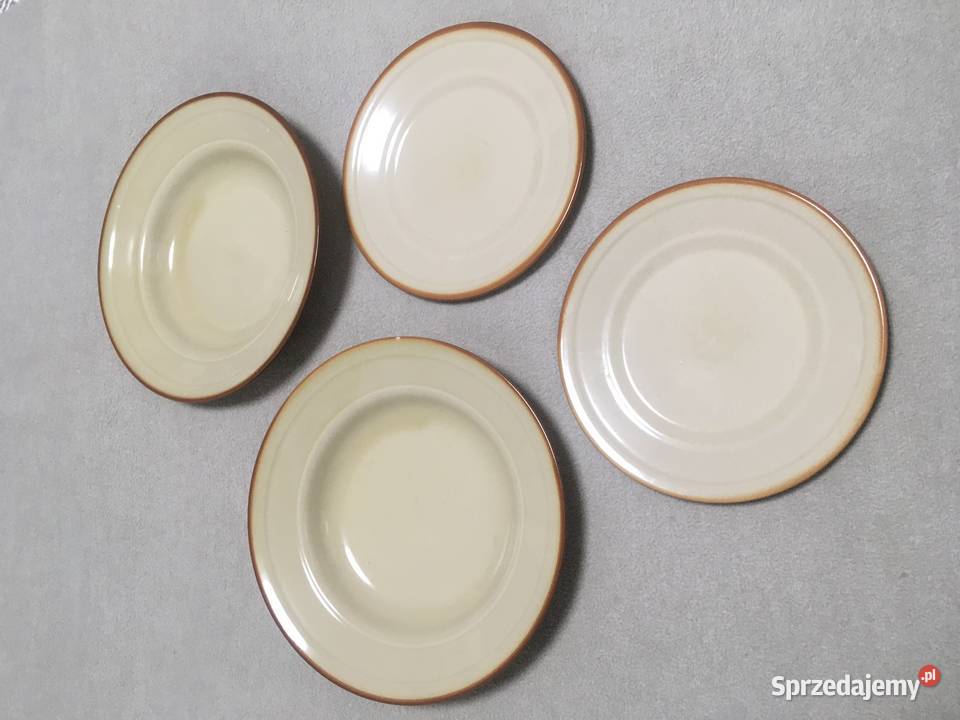Stare talerz głęboki deserowe Tułowice porcelit Kołobrzeg