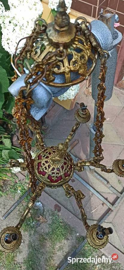 Żyrandol z mosiądzu Nieporęt