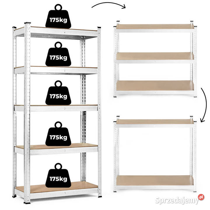 Regał magazynowy 180x90x30 stal galwanizowana 5 opolskie Smogorzów sprzedam