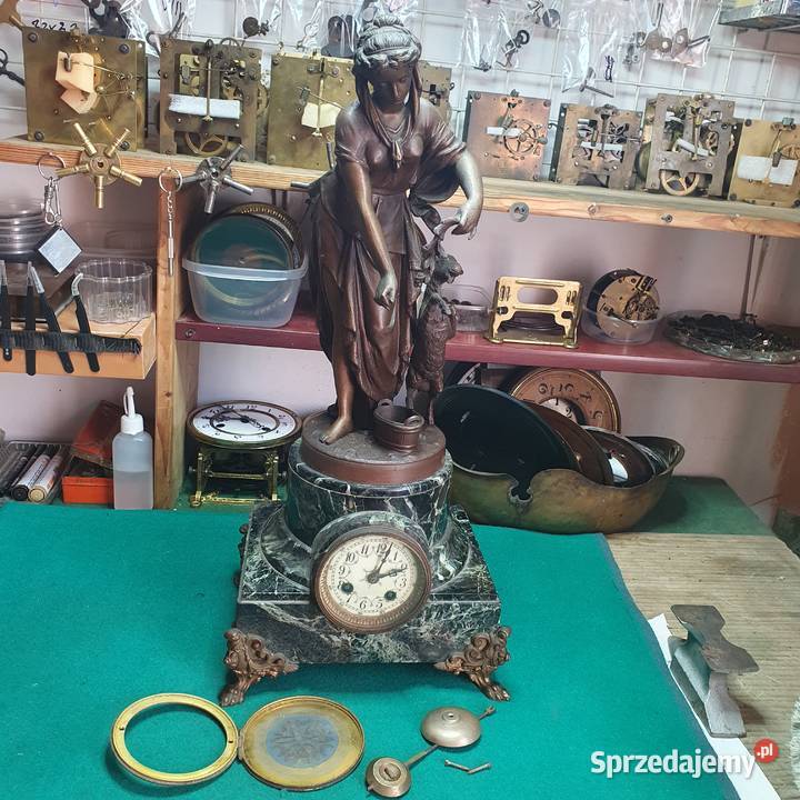 SprawnyFrancuski zegar figuralny55x25x20 Wrocław