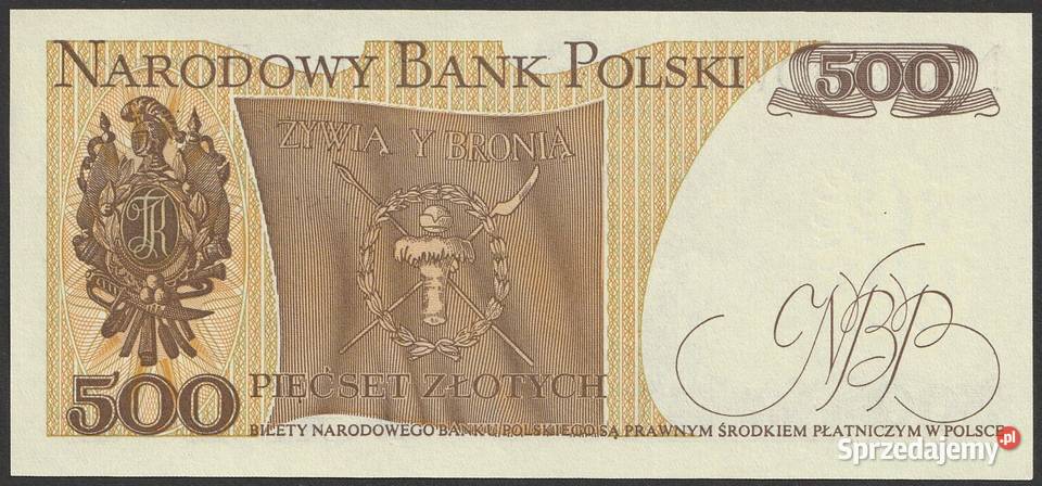 POLSKA 500 ZŁOTYCH 1982 DM KOŚCIUSZKO STAN UNC Łódź